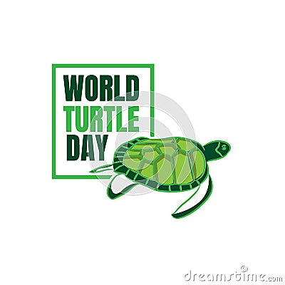 World Turtle Day Logo Vector Template Vector Illustration