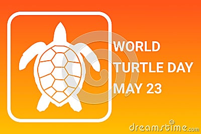 World Turtle Day Cartoon Illustration