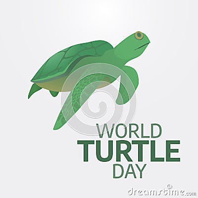 World Turtle Day Vector Illustration