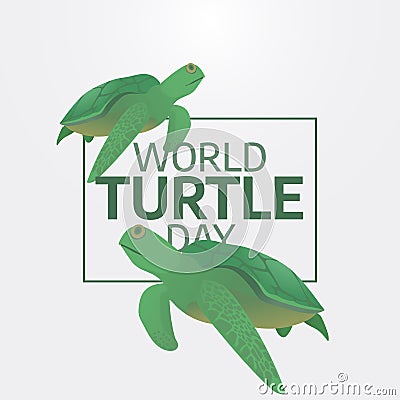 World Turtle Day Vector Illustration