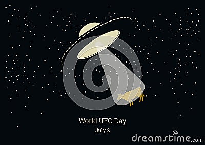 World UFO Day Vector Vector Illustration