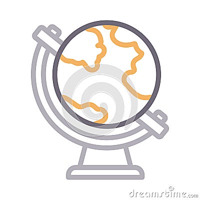 World colour line vector icon Vector Illustration