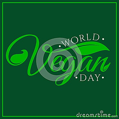 World Vegan Day hand drawn vector background Vector Illustration