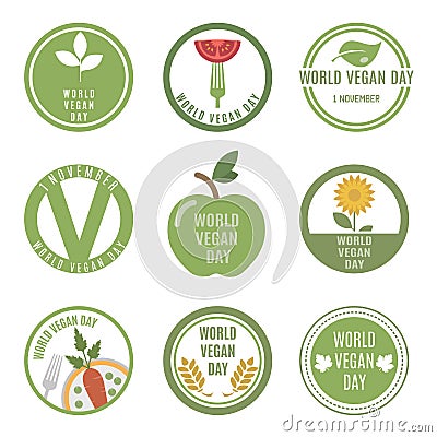 World Vegan Day Vector Illustration