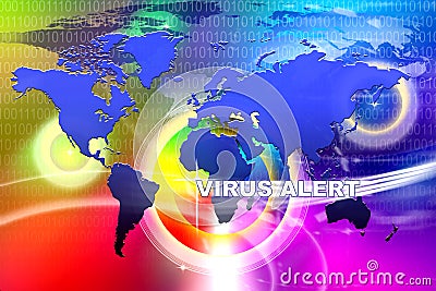 World Virus Alert Stock Photo