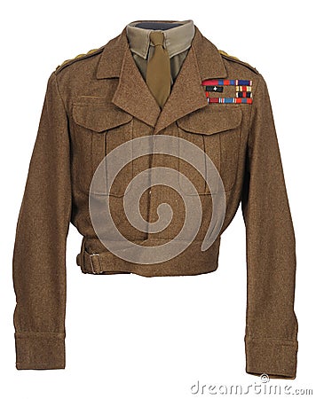 World War 2 cavalry officer's uniform WW11 Stock Photo