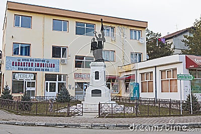 World War commemorative monument - statue Editorial Stock Photo