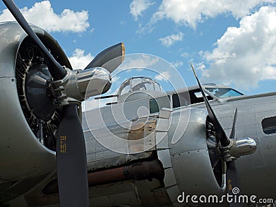 World War II B17 Bomber's Propellers Stock Photo