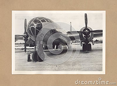 The World War II bomber Enola Gay on Tinian Island Editorial Stock Photo