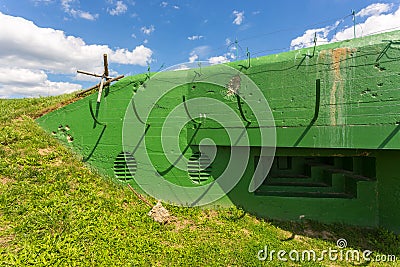 World War II fortifications bunker MRU, Miedzyrzecz, Poland. Stock Photo