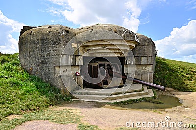 World War II Gun Battery, Normandy, France Editorial Stock Photo