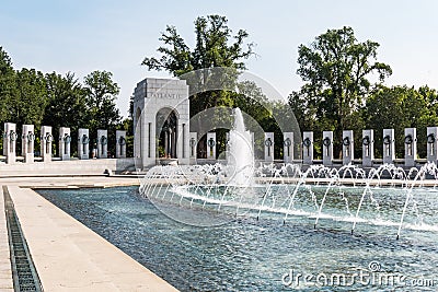 World War II Memorial Which Honors Armed Forces Editorial Stock Photo