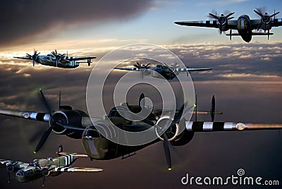 World War II Planes Stock Photo