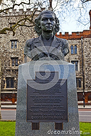 World War II Special Operations Executive Memorial in London Editorial Stock Photo