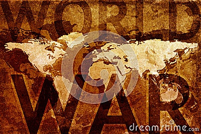 World war map Stock Photo