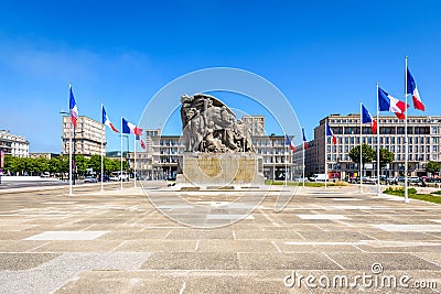 World war memorial in Le Havre, France Editorial Stock Photo