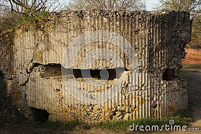 World War one bunker, Hill 60, Belgium. Stock Photo