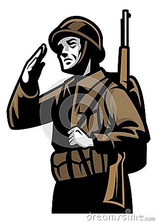 World war soldier Vector Illustration