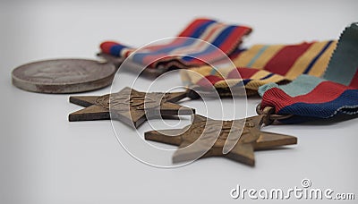 World War Two medals WWII Stock Photo