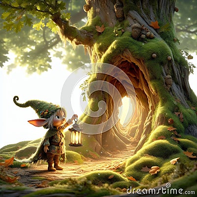 world of warcraft fantasy artwork child adventurer fairy tale character illustration Cartoon Illustration