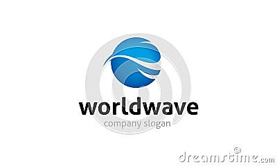 World Wave Logo Stock Photo