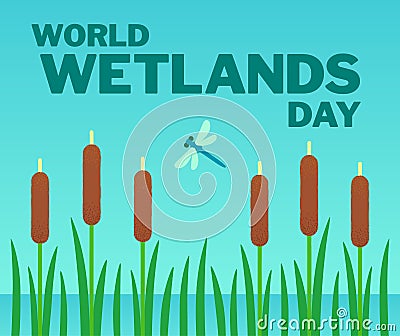 World Wetlands Day banner Vector Illustration