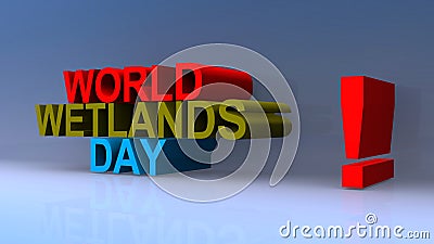 World wetlands day on blue Stock Photo