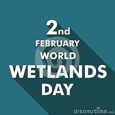 World wetlands day cartoon design illustration, campaign asset for use on social media Vector Illustration