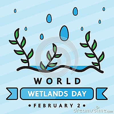 World wetlands day Vector Illustration