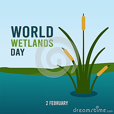 World Wetlands Day Vector Illustration Vector Illustration