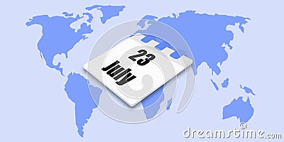 World Whale Dolphin day emblem. July 23 Stock Photo