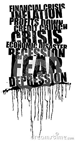 World wide crisis headline Vector Illustration