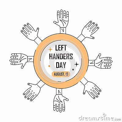 World wide left hander illustration design. Vector Illustration