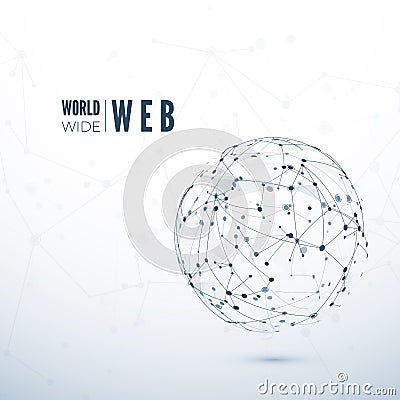 World Wide Web. Abstract texture of global network. Vector illustration Vector Illustration