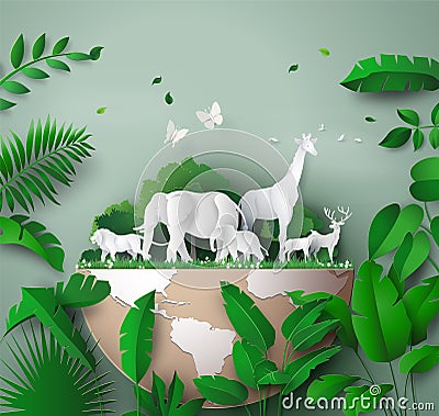 World Wildlife Day Vector Illustration