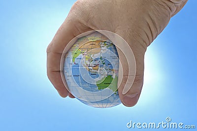World in your hand Stock Photo