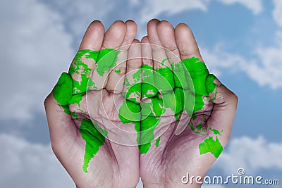 The world in your hands Stock Photo