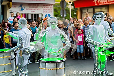 Worldbeaters Spark drummers Editorial Stock Photo