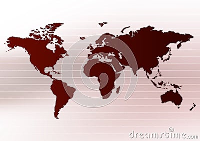 Worldmap Layout Stock Photo