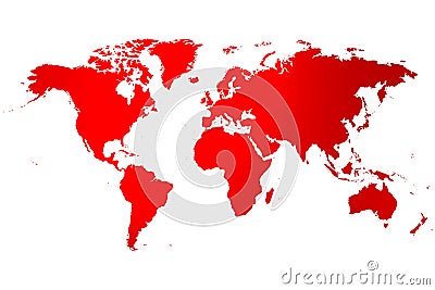 Red bright worldmap Stock Photo