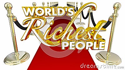 Worlds Richest People Red Carpet Elite Money Wealth Stock Photo