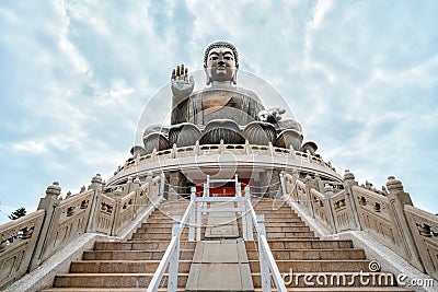 Tian Tan Buddha at Po Lin Monastery, Lantau Island in Hong Kong Stock Photo