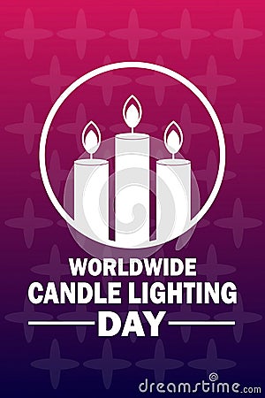 Worldwide Candle Lighting Day Vector illustration Vector Illustration