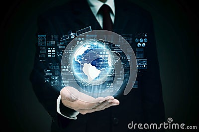 Worldwide Internet Business in control Stock Photo