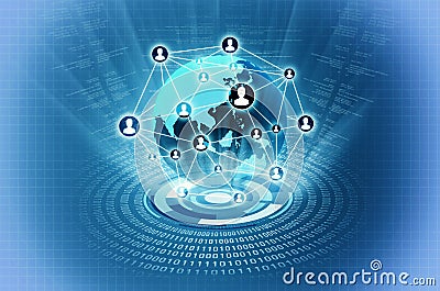 Worldwide people network Stock Photo