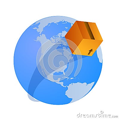 Worldwide shipping concept Vector Illustration