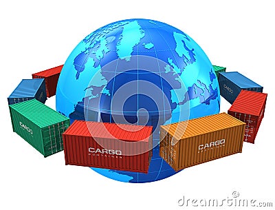 Worldwide shipping concept Stock Photo