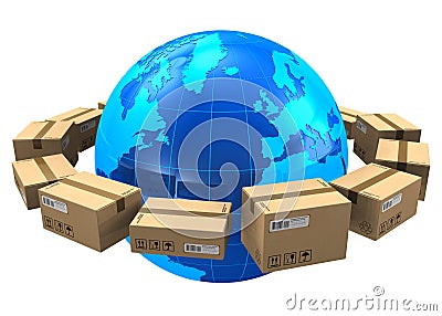 Worldwide shipping concept Stock Photo