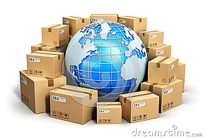 Worldwide shipping concept Stock Photo