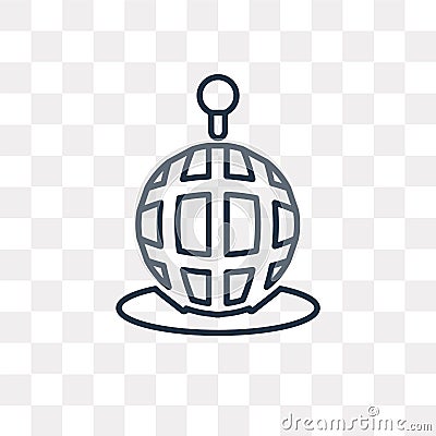 Worldwide vector icon isolated on transparent background, linear Vector Illustration
